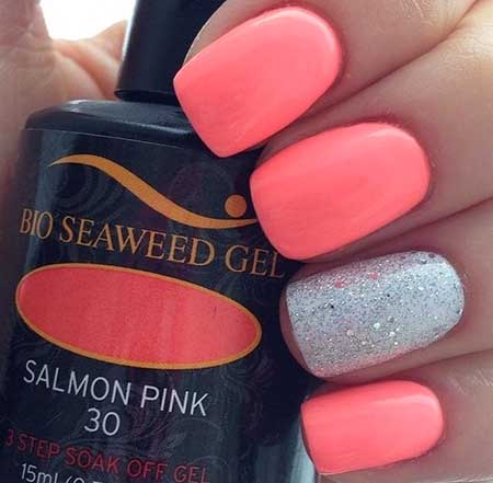 Summer Nails Summer Simple Coral - 16