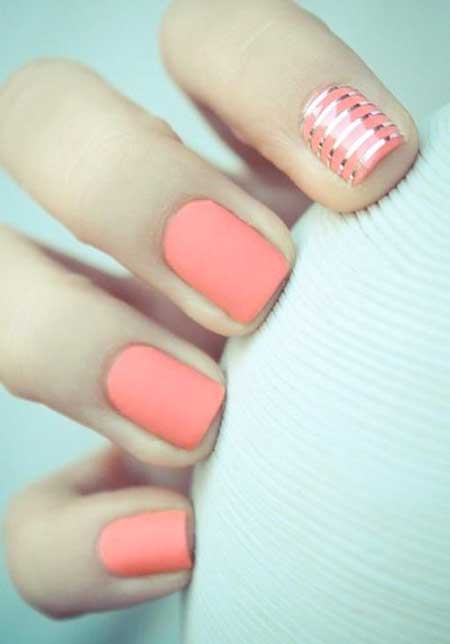 Summer Nails Summer Simple Coral - 39