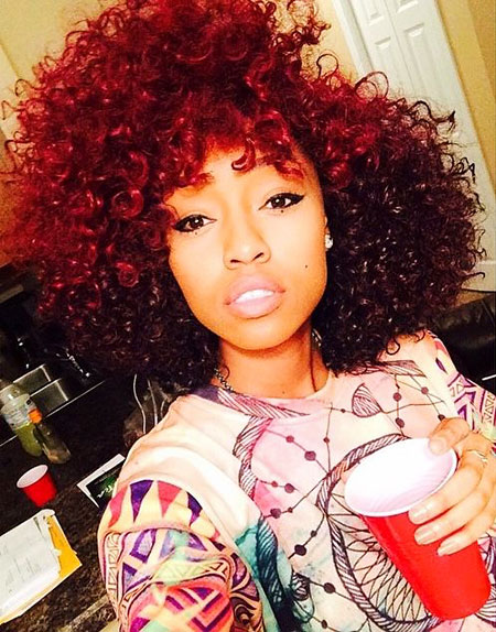 Hairtyle for Black Women, Hair Curly Red Black
