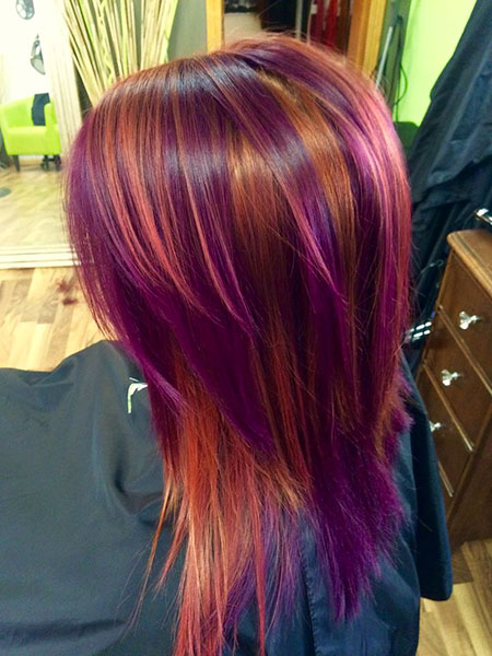 Purple and Red Hair, Hair Color Purple Red