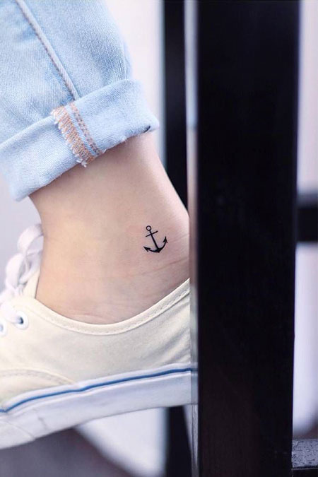 Tattoos Tiny Ankle Anchor