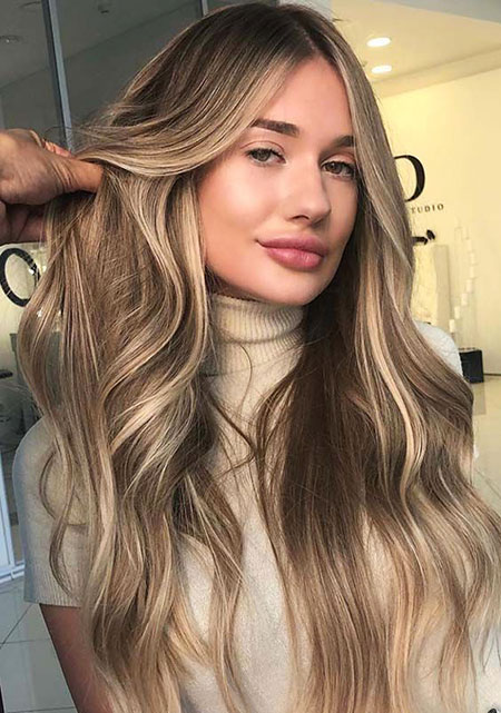 Hair Balayage Color Blonde