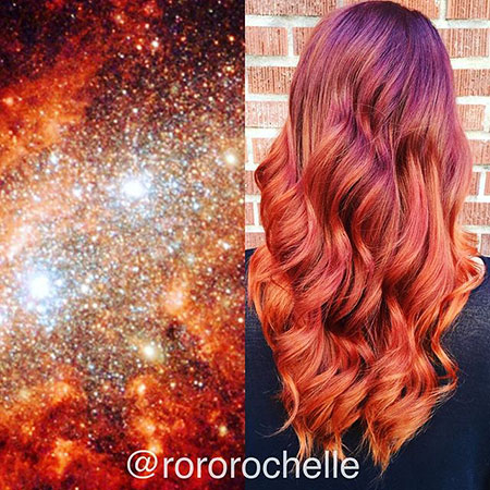 Hair Red Ombre Color