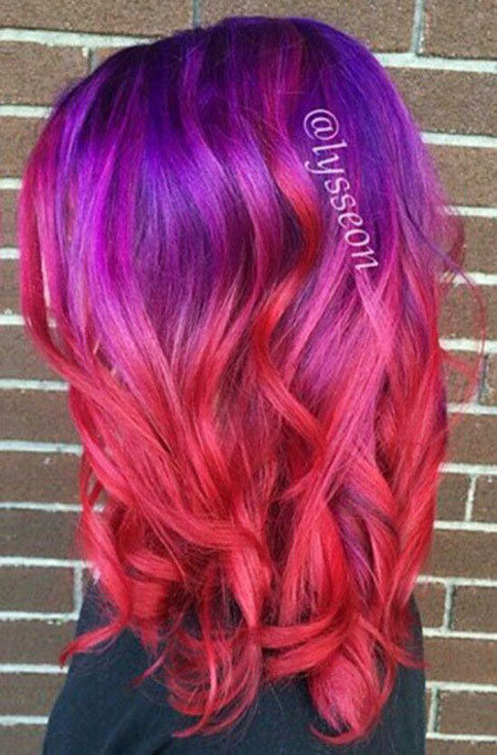 Hair Ombre Red Color