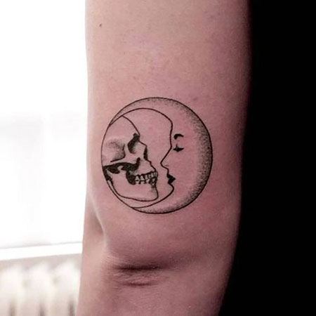 Tattoo Moon Skull Tattoos