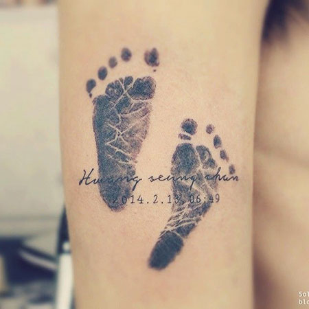 Baby Footprints Tattoo, Tattoo Footprint Baby Tattoos