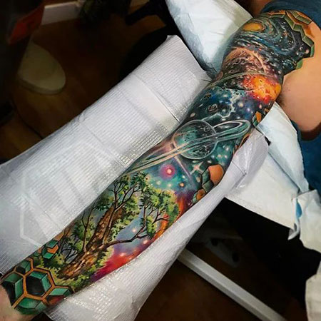 Guardians of the Galaxy Full Sleeve Tattoo, Tattoo Art Love Ink
