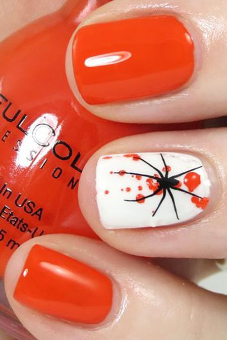 Stylish Red Nails, Nail Halloween Polish Yrnails