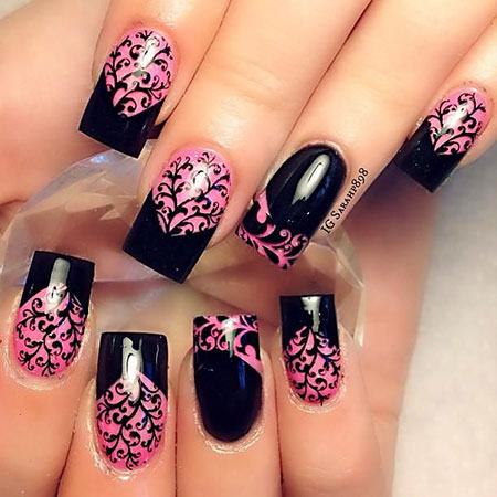 4-Nail-Decorated-Black-and-Pink-600