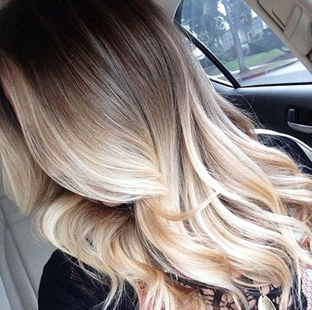 Pale Colored Ombre Style, Blonde Hair Balayage Color