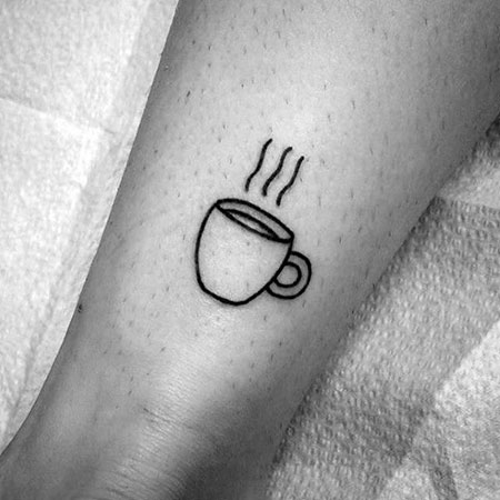 Minimalist Coffee Tattoo, Tattoos Tattoo Leg Girl