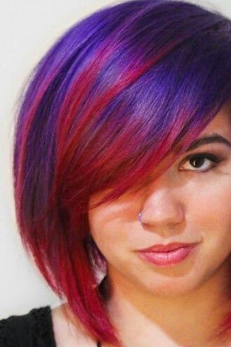 Hair Red Purple Color
