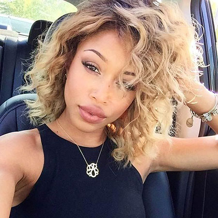 Hair Curly Blonde Color
