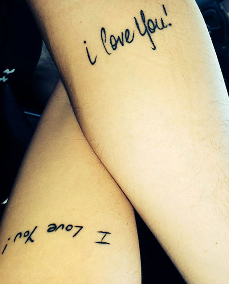 Tattoos Tattoo Couple Writing