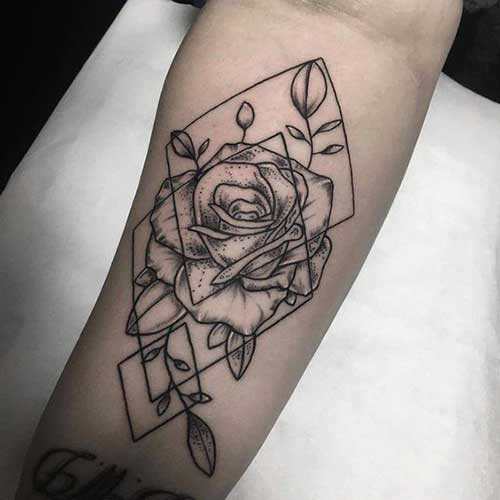 Flower Tattoos on Lower Arm 