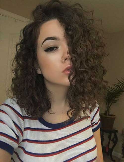 Medium Length Curly Hairstyle