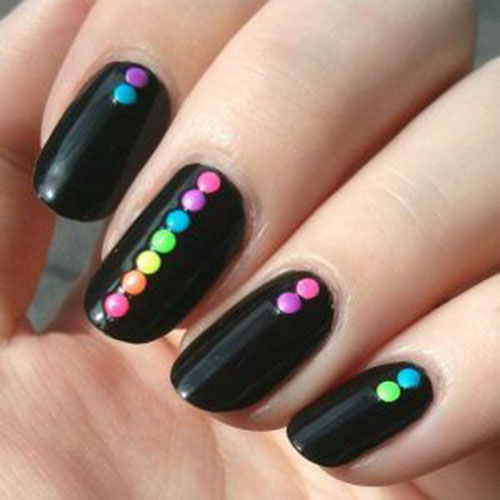 10.Cute Dot-Work Nail Design