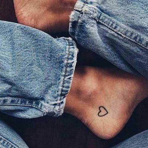 Simple Ankle Heart Tattoos-10