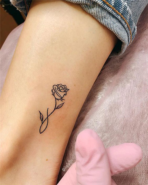 Small Rose Tattoos for Women-13
