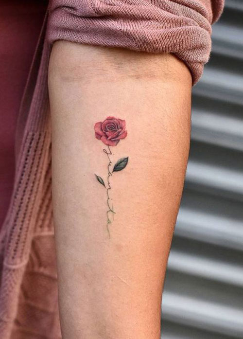 Small Rose Tattoos for Women-15