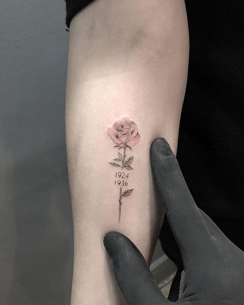 Small Rose Tattoos for Women-17
