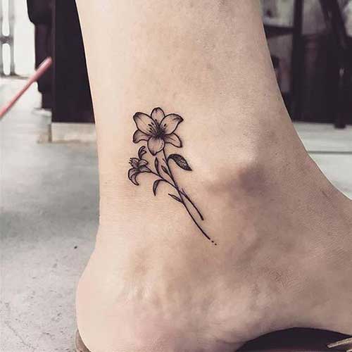 6.Simple Ankle Tattoo