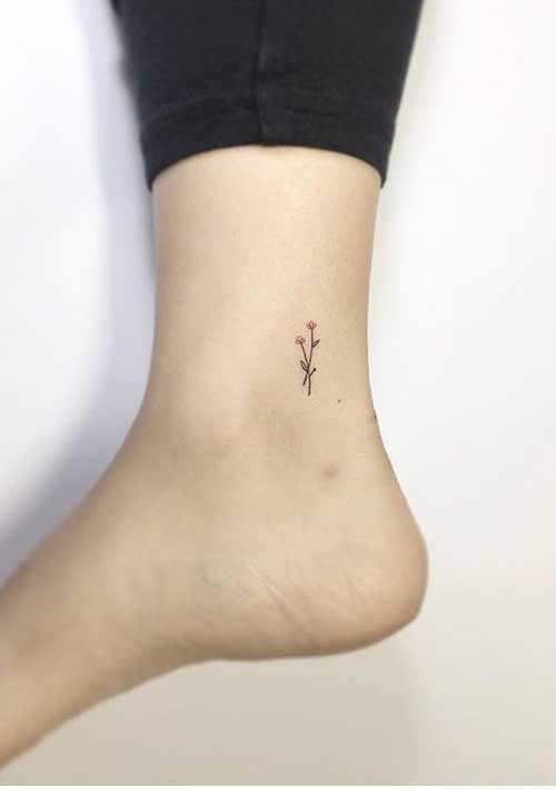 7.Simple Ankle Tattoo