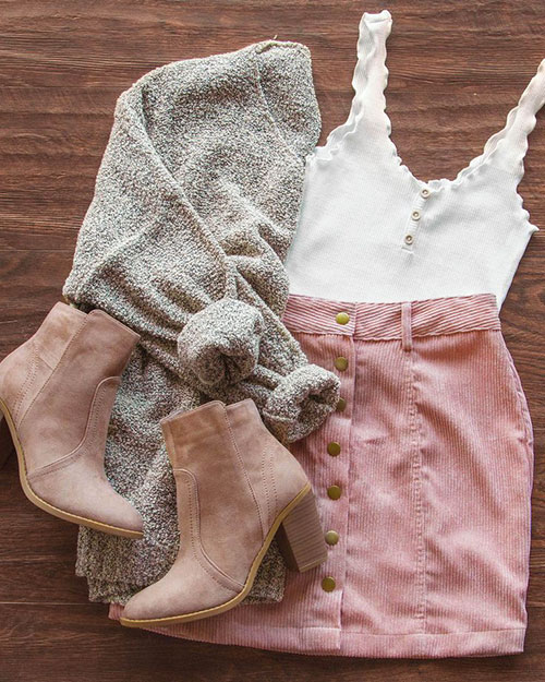 Cute Fall Skirt Outfits